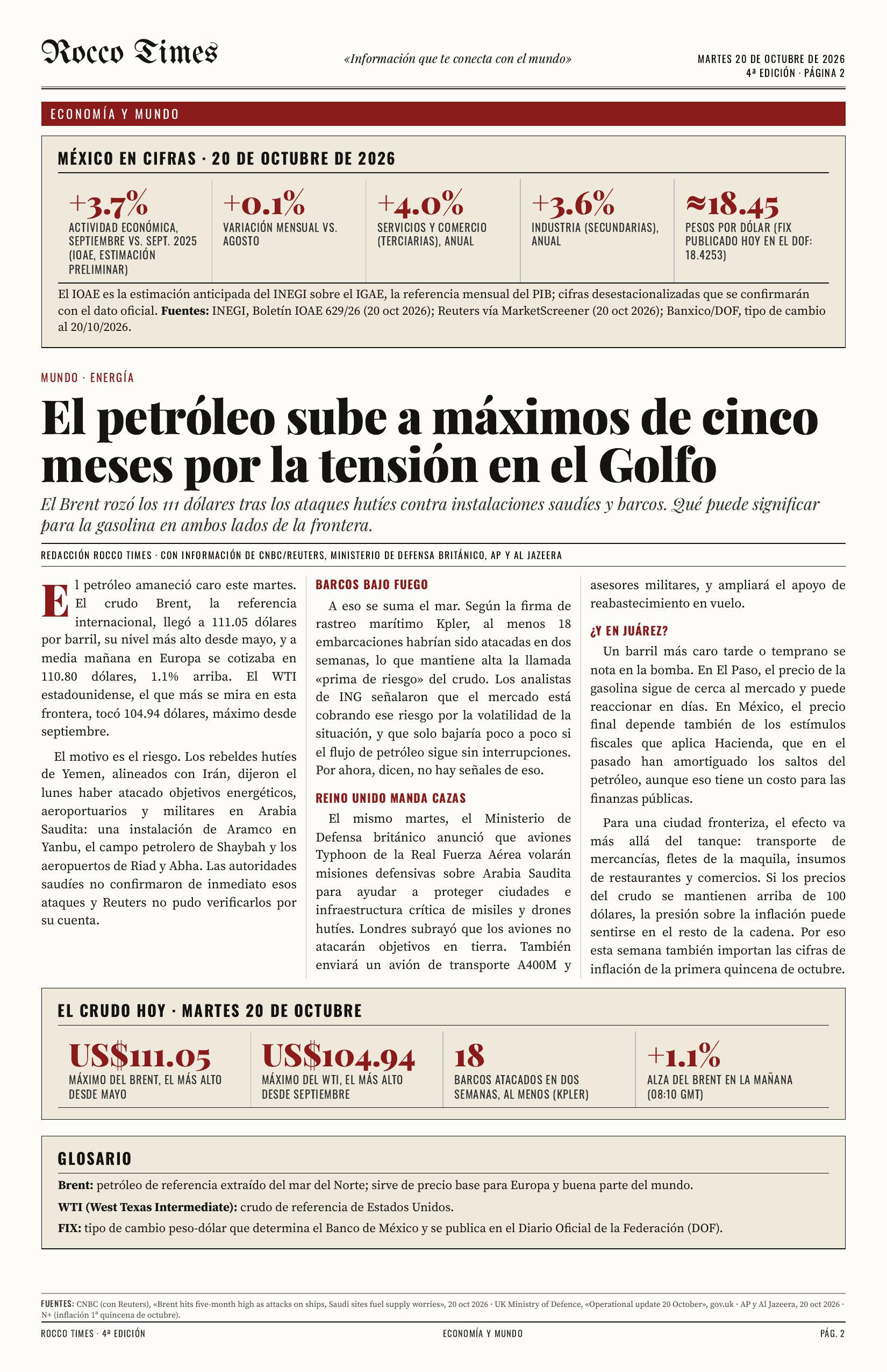 Rocco Times 4ª edición, página 2