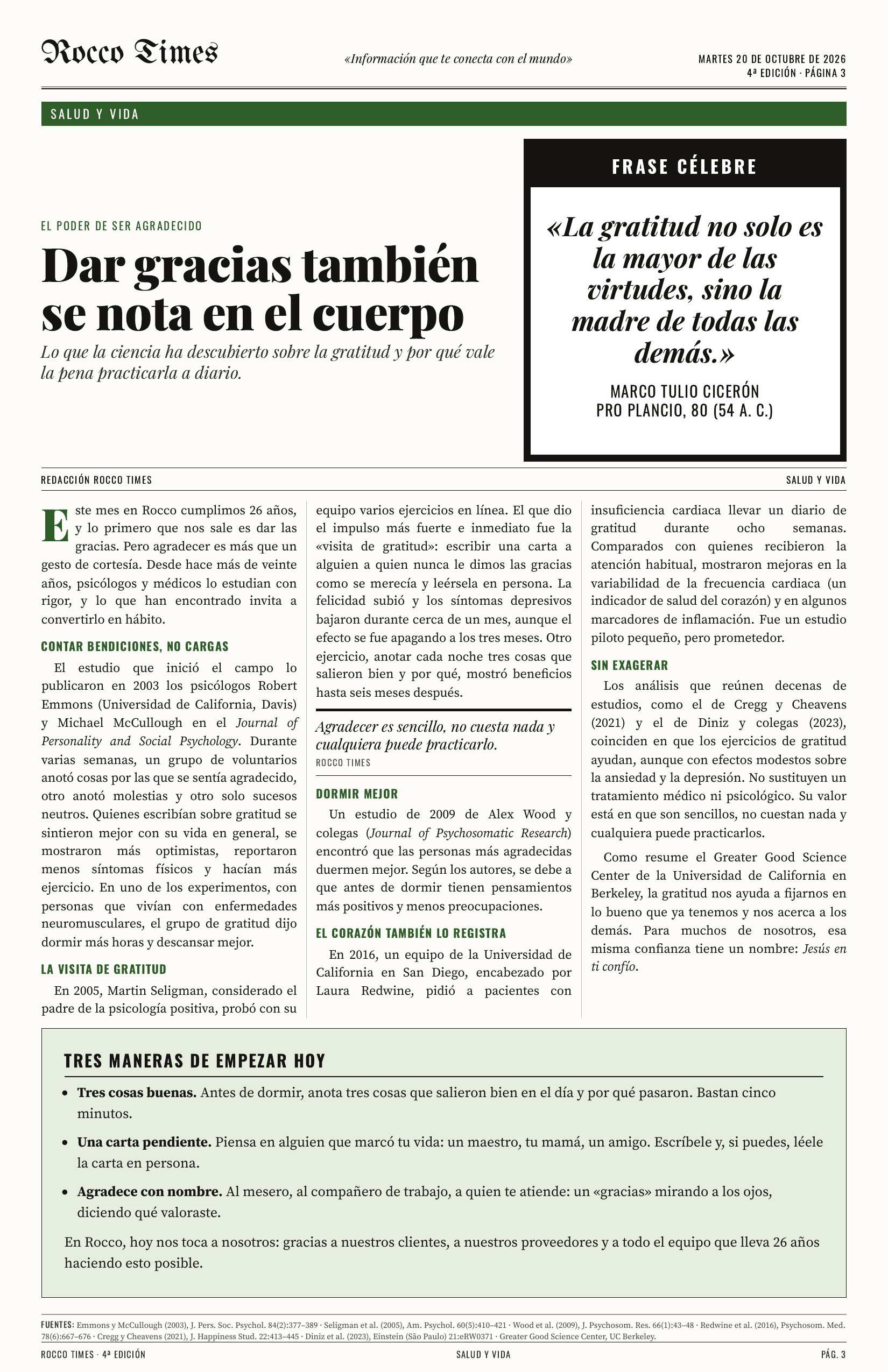 Rocco Times 4ª edición, página 3