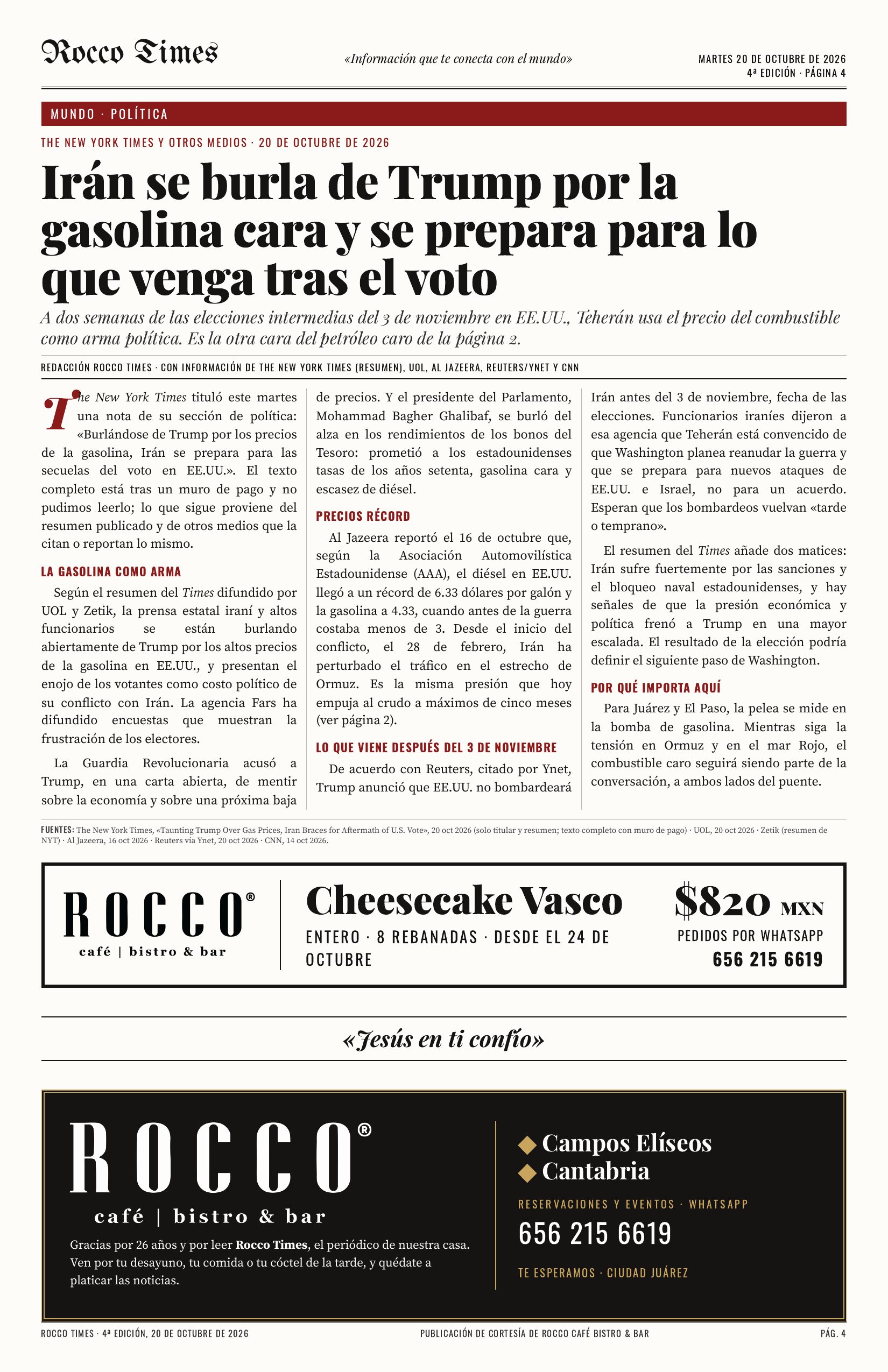 Rocco Times 4ª edición, página 4
